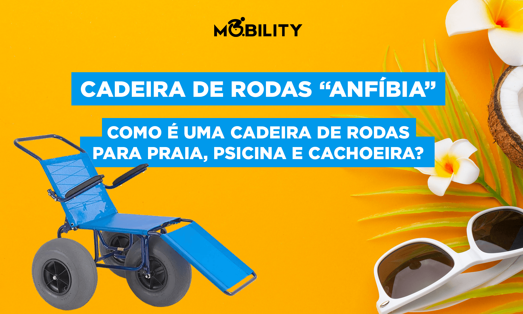 Como é uma cadeira de rodas para Praia, Piscina e Cachoeira?