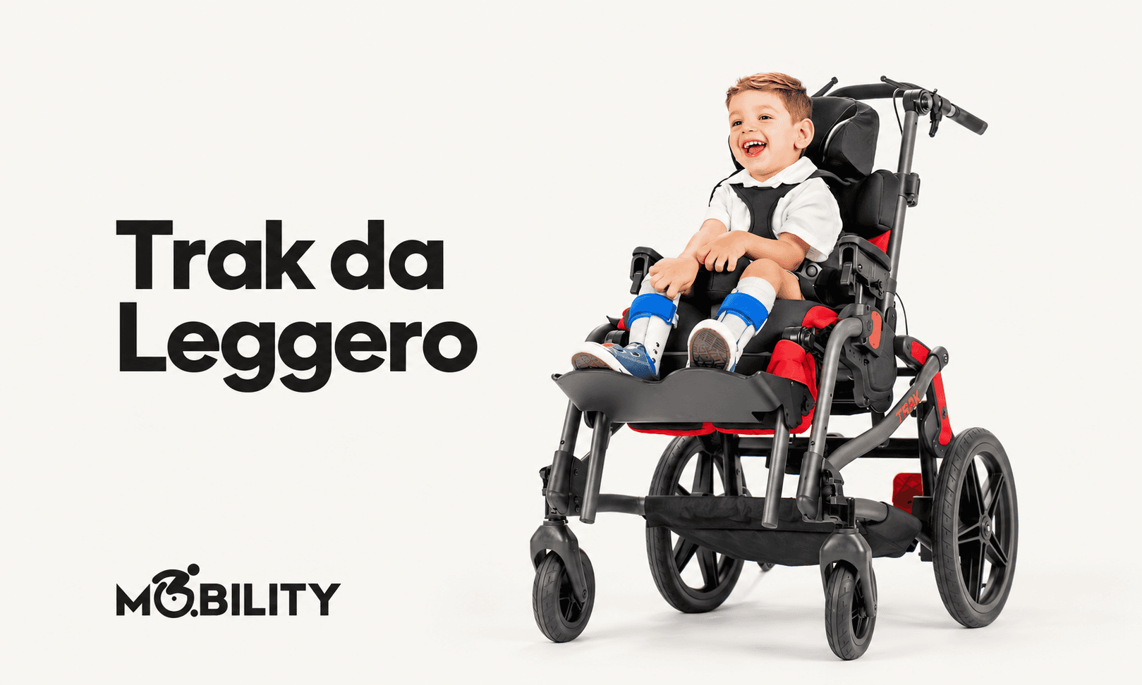 Carrinho adaptativo Trak, da Leggero