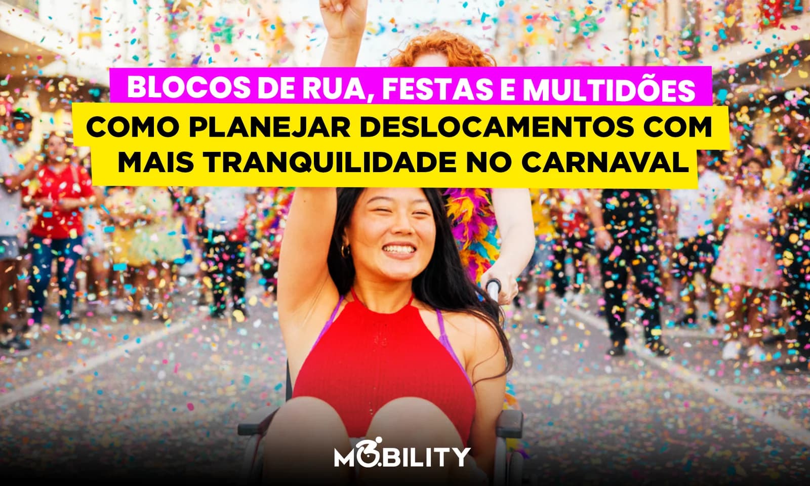 Mulher no carnaval com amiga feliz em sua cadeira de rodas manual