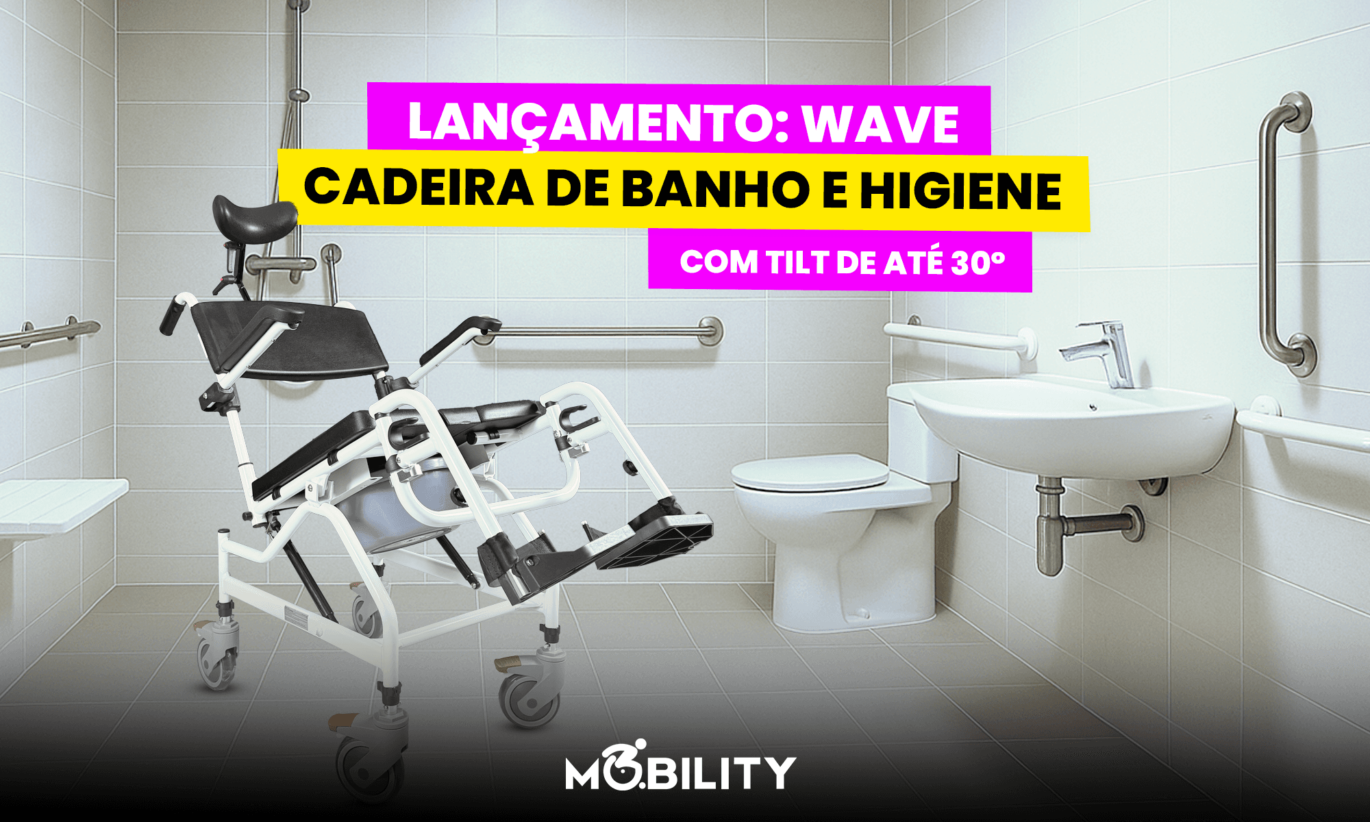 Wave by Mobility Brasil – A Cadeira de Banho com Basculação que Redefine Cuidado e Conforto